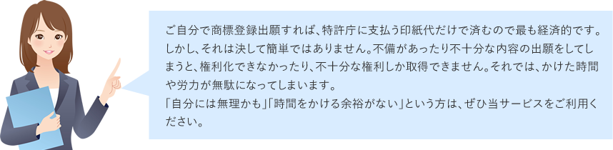 豊富な経験と実績を持つ弁理士が担当します